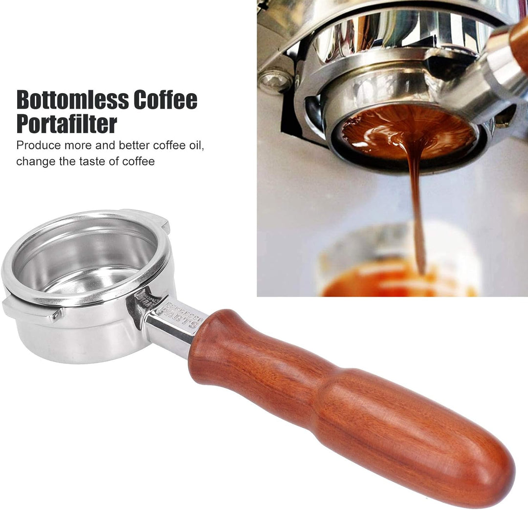 304 Edelstahl Bodenloser Siebträger Kaffeefilterhalter für La Marzocco 58mm