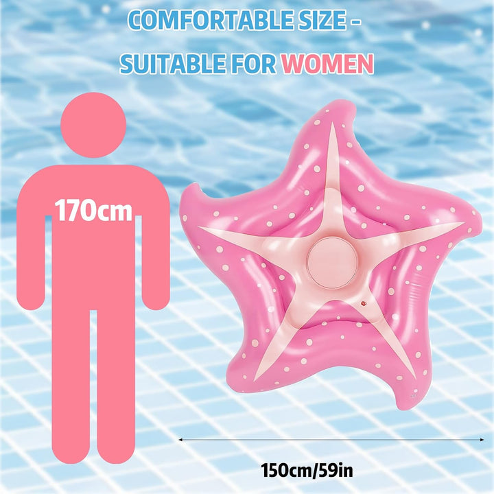 Luftmatratze Pool Seestern 150cm Hängematte Pool Spielzeug für Wasser | Schwimmtier Luftmatratze Was