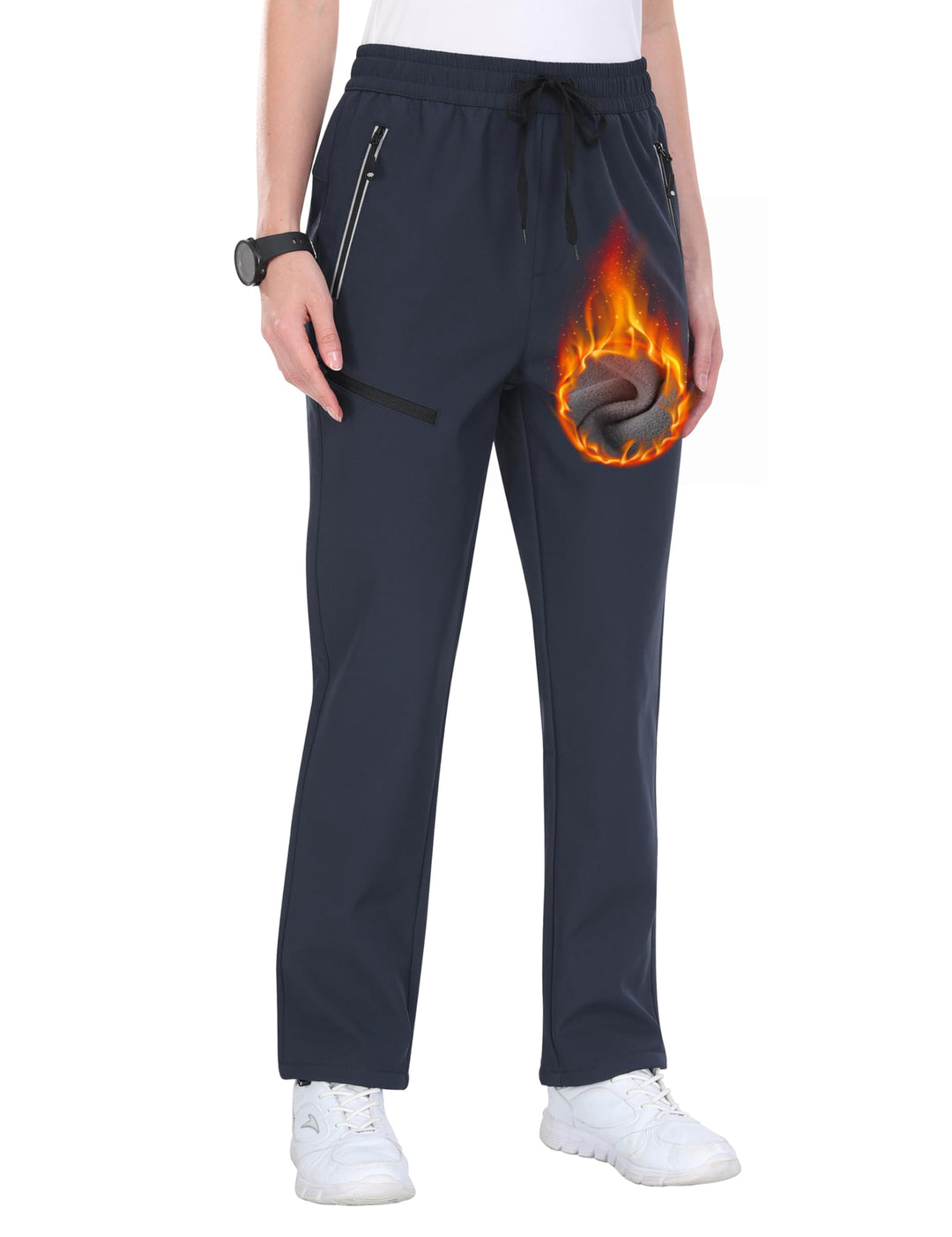 MoFiz Damen Wanderhose Skihose Softshellhose Outdoorhose Thermohose Winddichte Berghose Arbeitshose