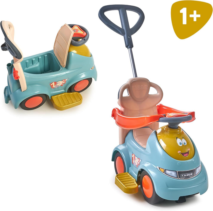 FEBER - Motofeber Casual 3 in 1 Push N'Go, Schiebe-Laufrad, Schiebewagen und Lauflernhilfe in einem
