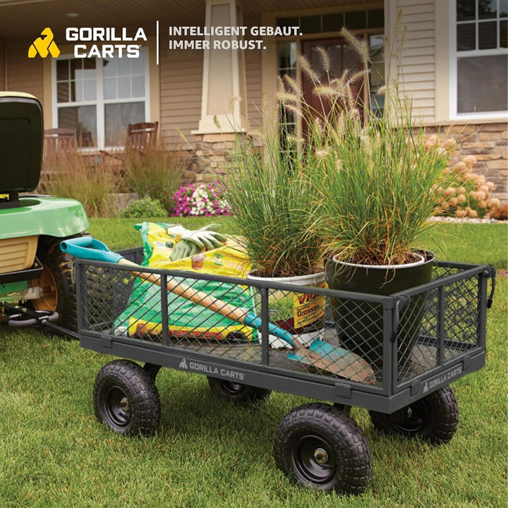 Gorilla Wagen, 362,9 kg Kapazit�t, robust, Robustes Stahlgeflecht, wandelbar, Flachbett, Garten, Out