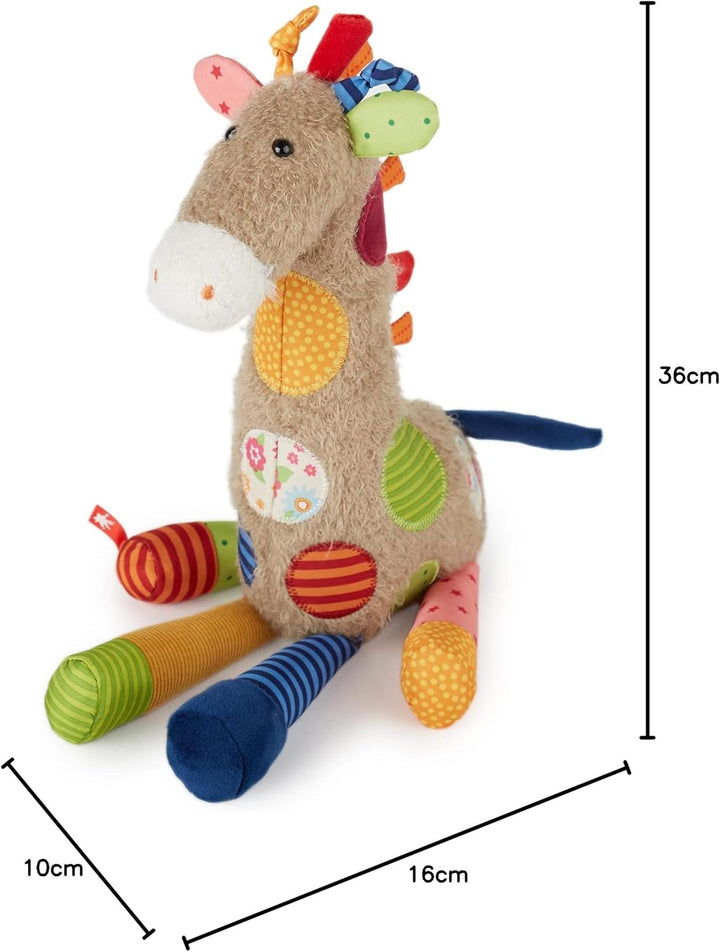 SIGIKID 42837 Stofftier Giraffe Patchwork Sweety Kuscheltier zum Spielen & Schmusen aus weichem Mate
