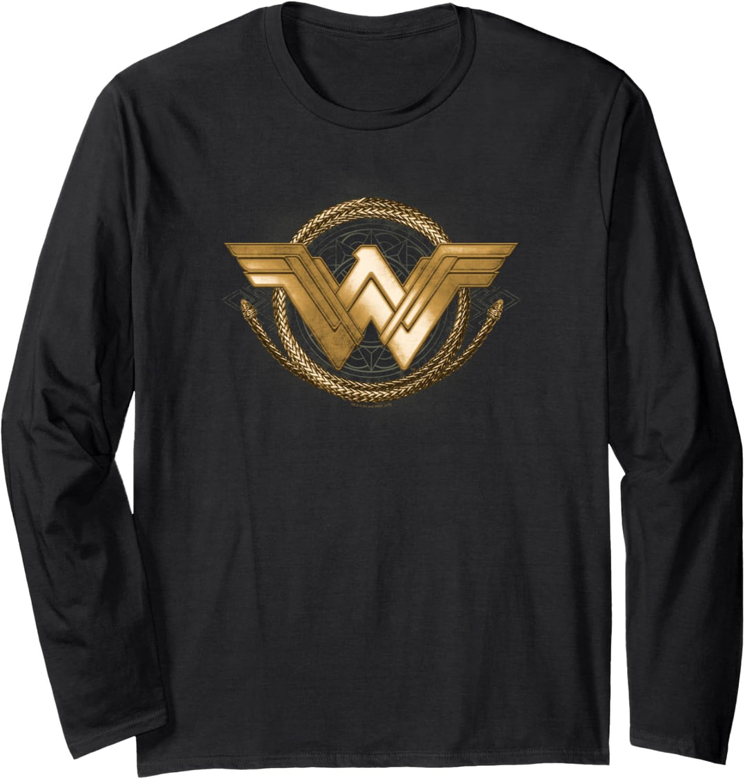 Wonder Woman Movie Golden Lasso Logo Langarmshirt