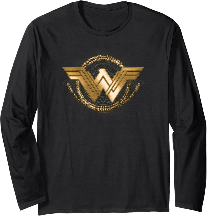 Wonder Woman Movie Golden Lasso Logo Langarmshirt