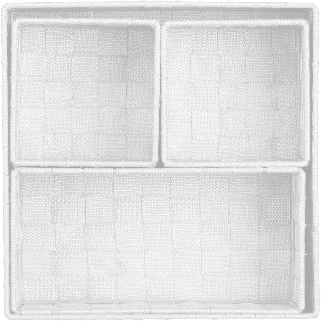 Brandsseller 4er Set Aufbewahrungsboxen - 28x28x10 cm, 26x13x9 cm, 13x13x9 cm (2x) – eckige Regalkör
