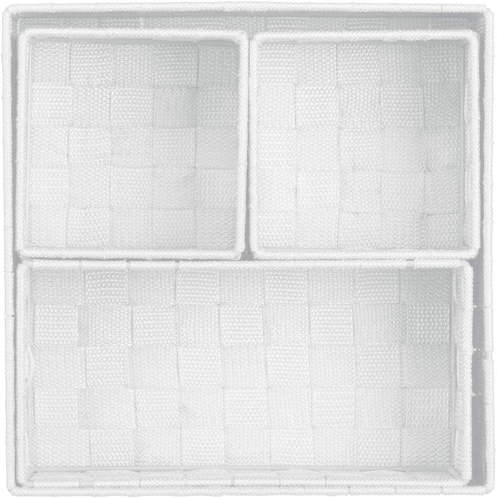 Brandsseller 4er Set Aufbewahrungsboxen - 28x28x10 cm, 26x13x9 cm, 13x13x9 cm (2x) – eckige Regalkör