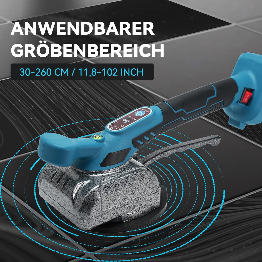 Professioneller Fliesenrüttler für Makita 18V System - 100kg Haftkraft, 13cm Sauger, 5-Stufen-Geschw