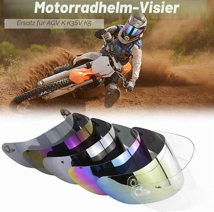 Goolsky Helm Visier kompatibel mit AGV K1 K3SV K5 Integralhelm, Helmvisier Helmlinsen Visier