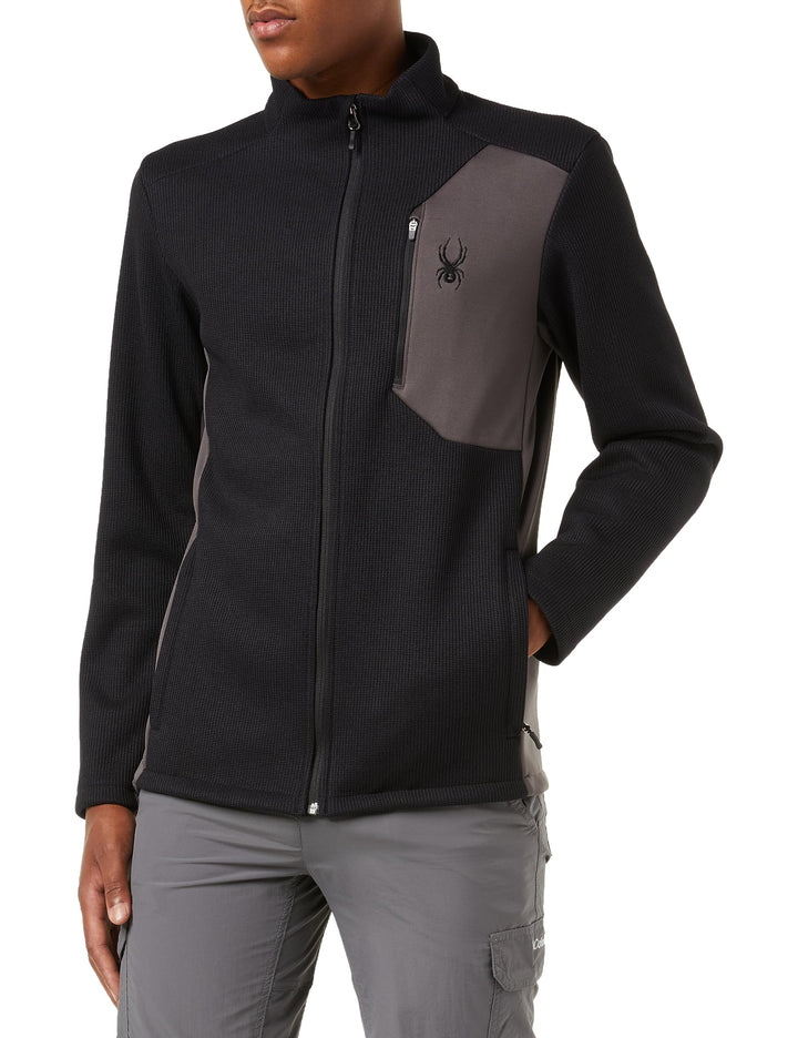 Spyder Herren Bandit Jacket Fleecejacke S Schwarz, S Schwarz