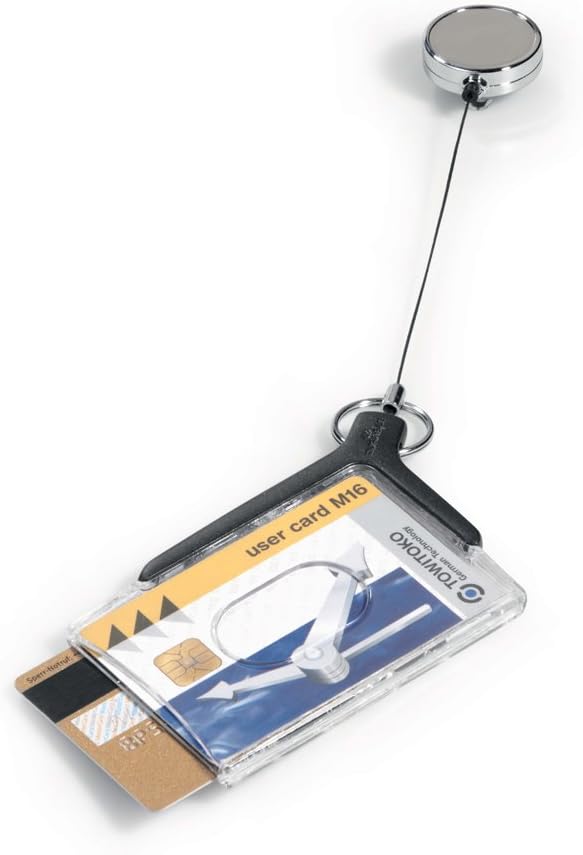Durable Sicherheitsausweishalter Card Holder Deluxe Pro Duo, für 2 Ausweise, 54 x 85 mm, Bandlänge 8