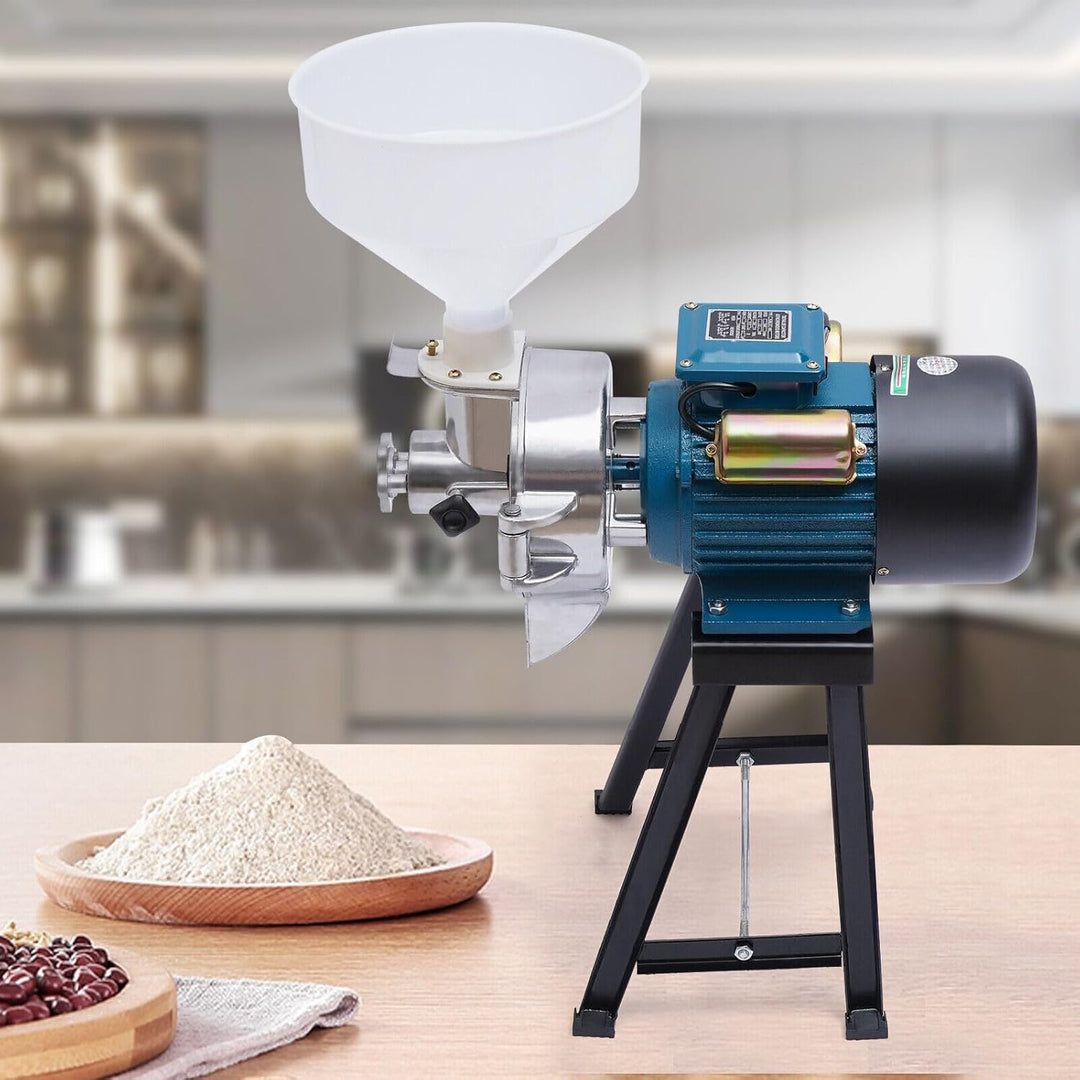 2200W Elektrische Futtermühle Getreidemühle Trocken- und Nassmühle für Reis Mais Getreide Weizen Fut