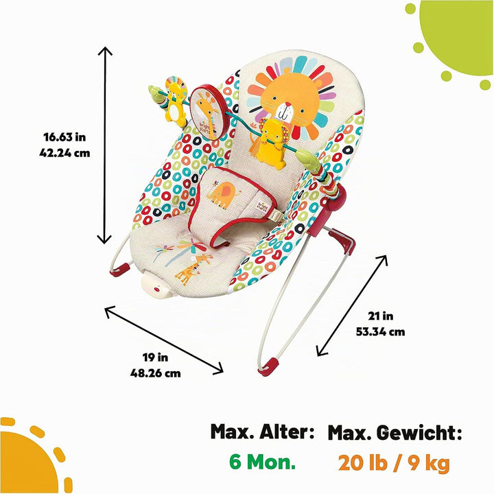 Bright Starts, Babywippe, Playful Pinwheels mit Vibrationen, abnehmbarem Spielbogen und interaktiven