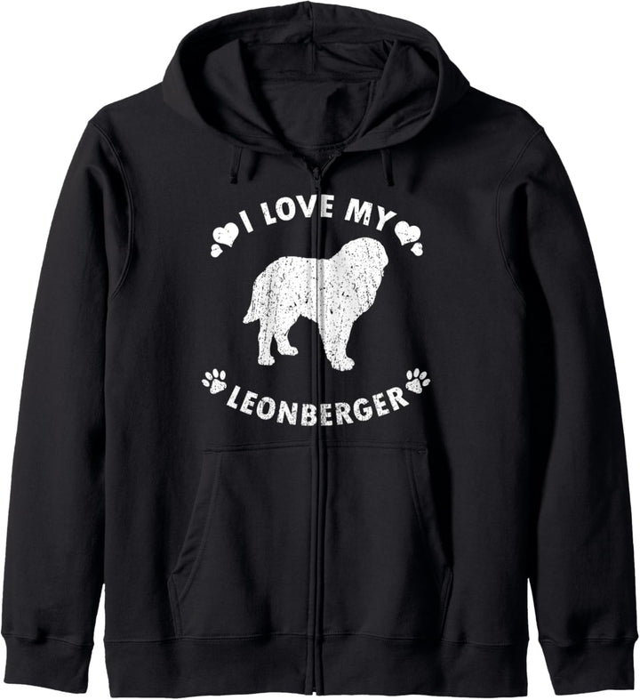 Leonberger Hunde Geschenke I Love My Leonberger Kapuzenjacke