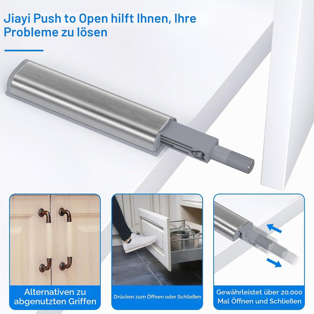 Push to Open Türöffner Jiayi 10 Stück Drucktüröffner Schrank Push Open Magnet Tip On für Türen Besch