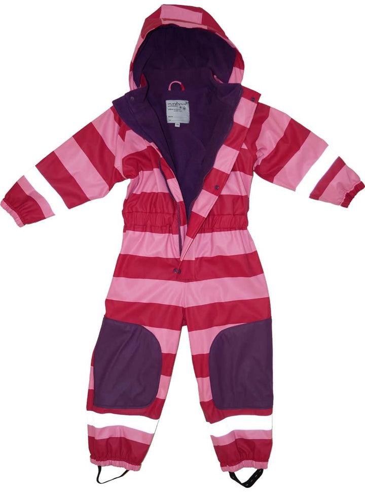 Maylynn - Schneeanzug Regenoverall Rosa, warm gefüttert mit dickem Fleece Futter 98, 98