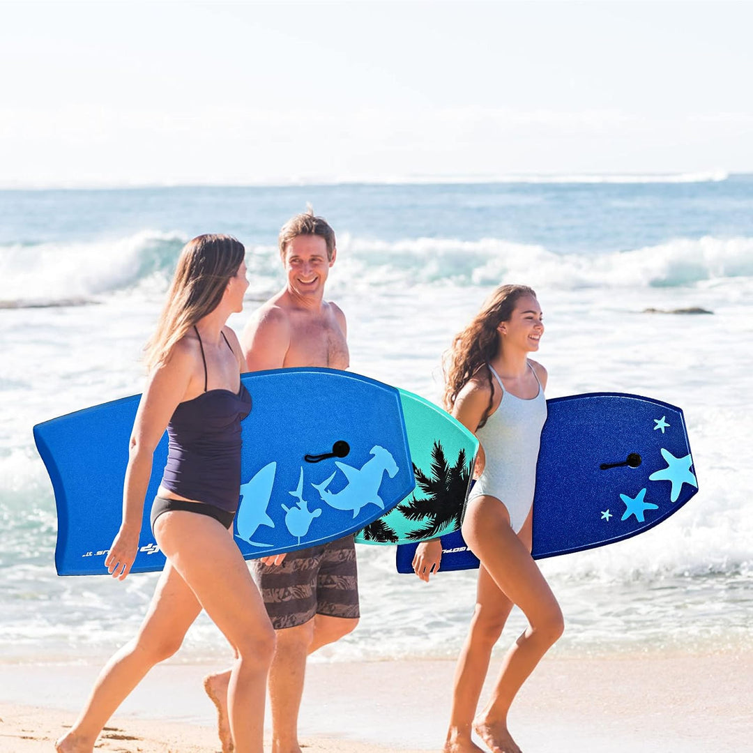 RELAX4LIFE Schwimmbrett tragbar, Schwimmboard mit Halteleine, Rutschfestes Surfbrett für Kinder &amp; Er