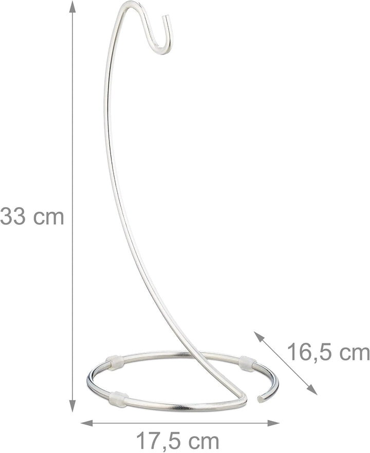 Relaxdays 8 x Bananenhalter mit rundem Standfuss, Bananenhaken, Obstaufbewahrung, Bananen, Trauben,