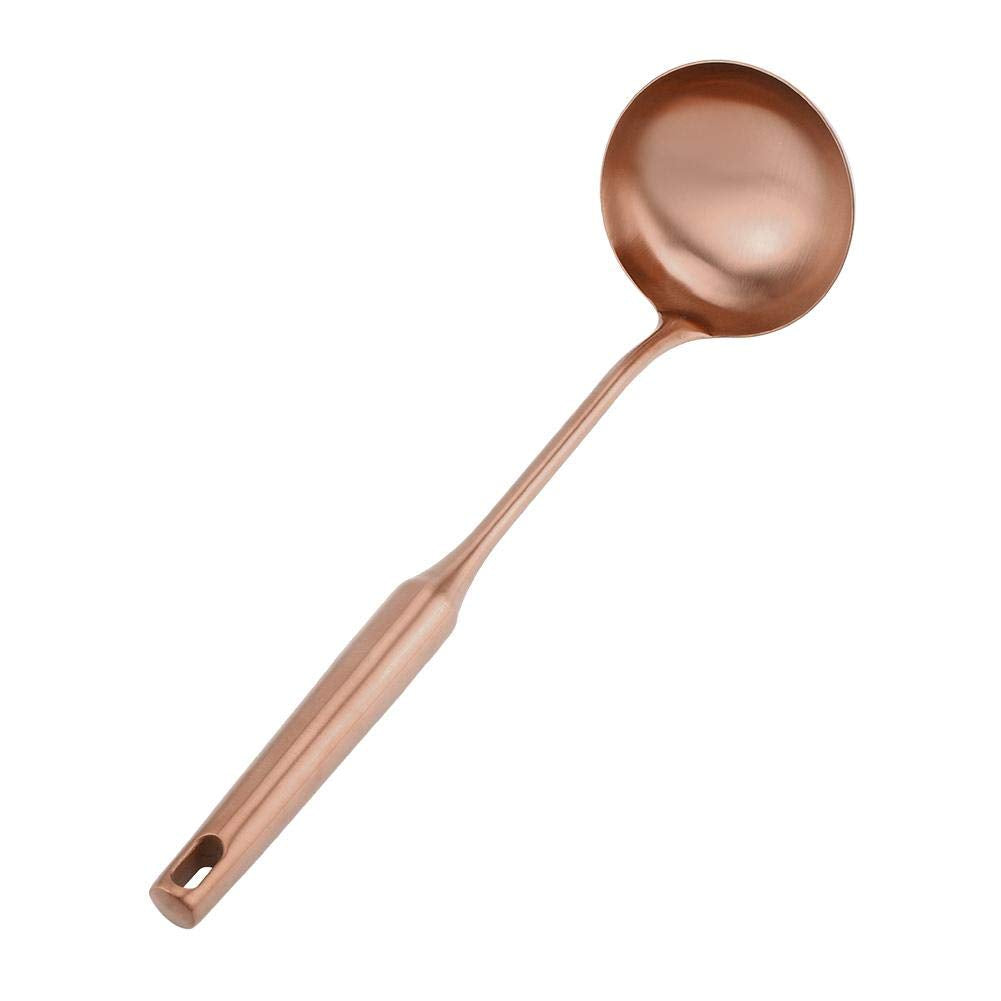 Küchenutensilien-Set, hitzebeständiger Edelstahl, grosser Suppenlöffel, Schöpfkelle, Küchenspatel, W