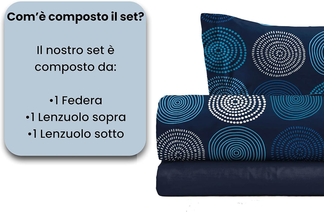 Fantasy Italian Bed Linen Bettwäsche, Ipnotic, Kleine doppelte, Mikrofaser, Hypnotisch Ipnotic Klein