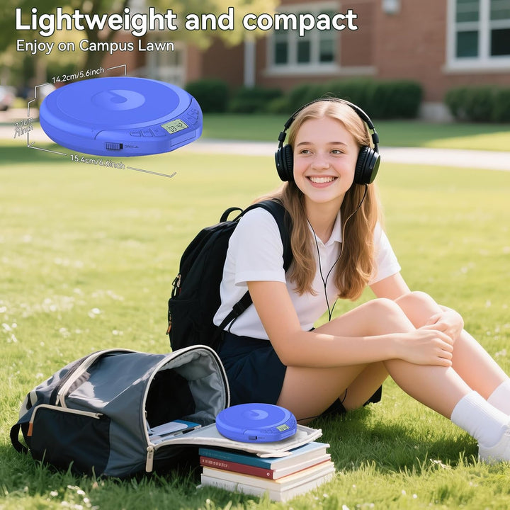 CD Player Tragbar: KOVCDVI Tragbarer CD-Player mit LCD-Display, Unterstützt CD-R/CD-RW/MP3-Wiedergab