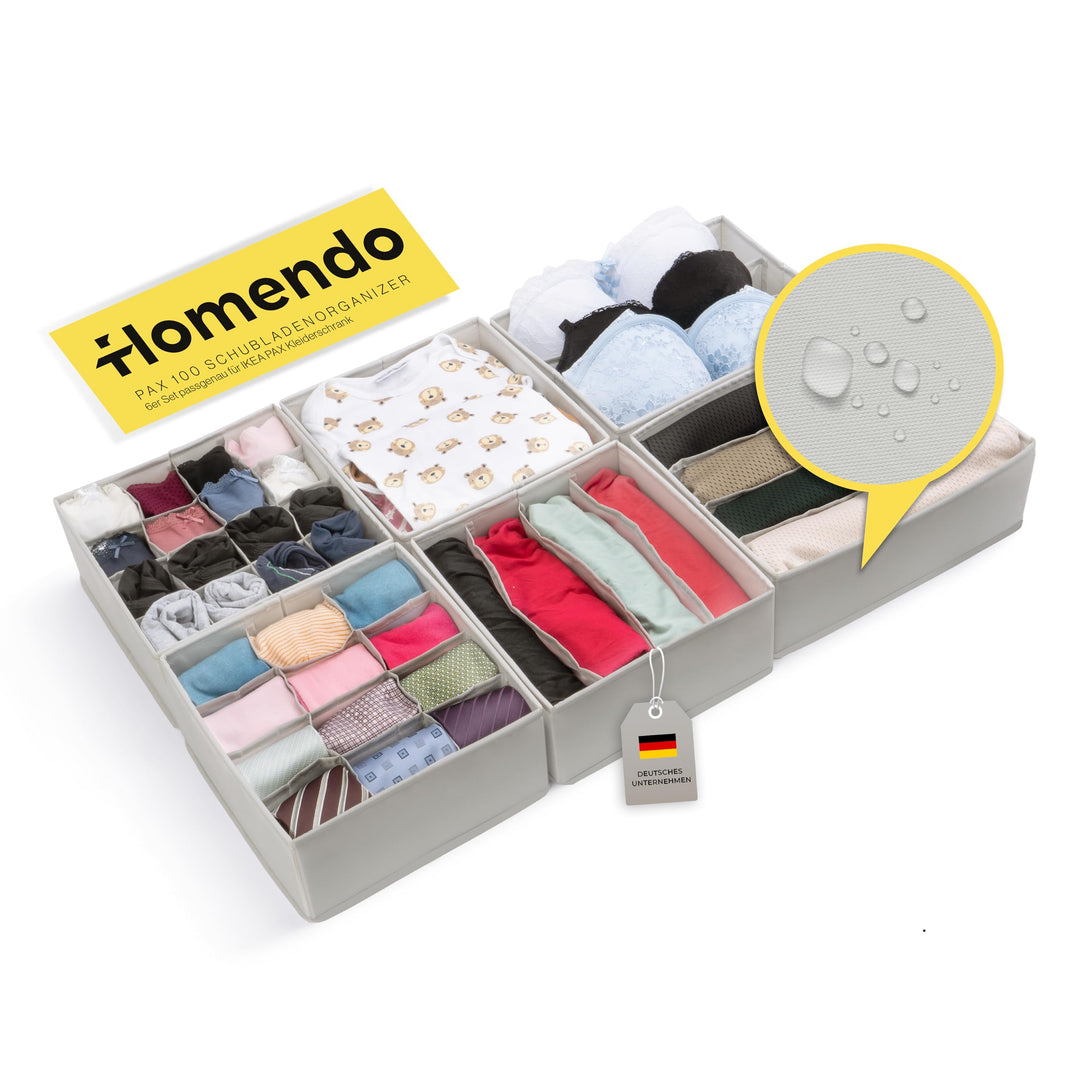 HOMENDO® Organizer für IKEA PAX Schrank – optimierte Fächer, abwaschbar, biologisch abbaubarer Premi