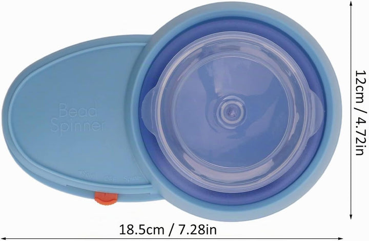 Perlenspinner, Spin Beading Bowl Loader mit 2 Stück Gebogenen Nadeln mit Grossem Auge, Batteriebetri
