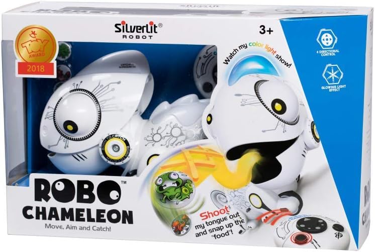 YCOO 88538 ROBO CHAMELEON by Silverlit, ferngesteuerter Roboter, Robotertier für Kinder, füttere das
