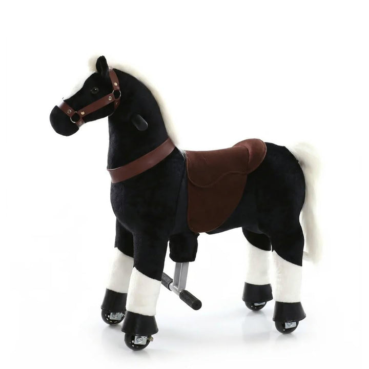 Reitpferd auf Rollen Klein, 3-5 Jahre, Schaukelpferd, Schwarz
