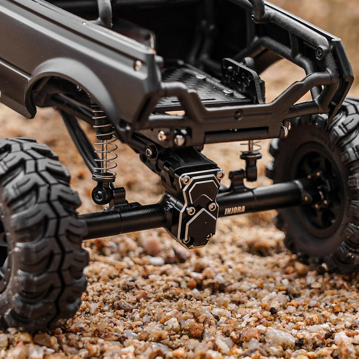 INJORA Vorder- und Hinterachse ProSteer Doppelgelenk Achse für 1/24 RC Crawler Axial SCX24 Upgrade