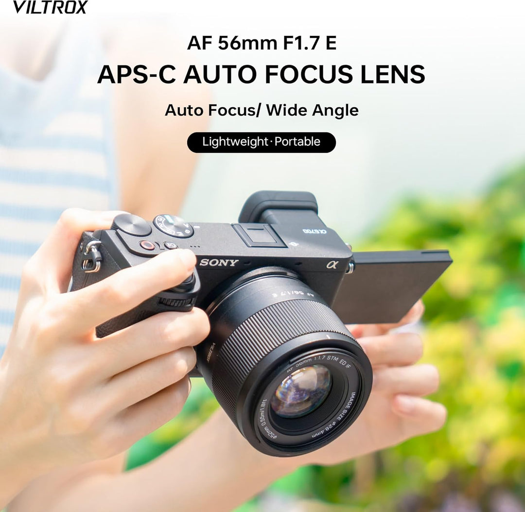 VILTROX 56mm F1.7 f/1.7 AF-Objektiv für Sony E-Mount, APS-C-Festbrennweitenobjektiv mit grosser Blen