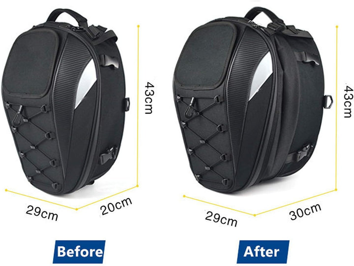 RYITGO Hecktasche Motorrad,Hecktasche Motorrad Wasserdicht,Motorrad-Sitztasche,Motorrad Rucksack Was