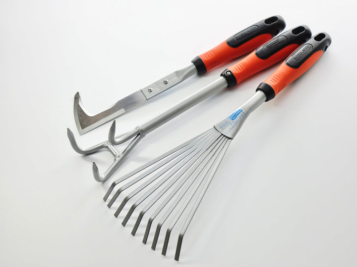Gartengeräteset Como Trio 02, Fugenmesser, Kultivator, Fächerbesen, Como Trio 02