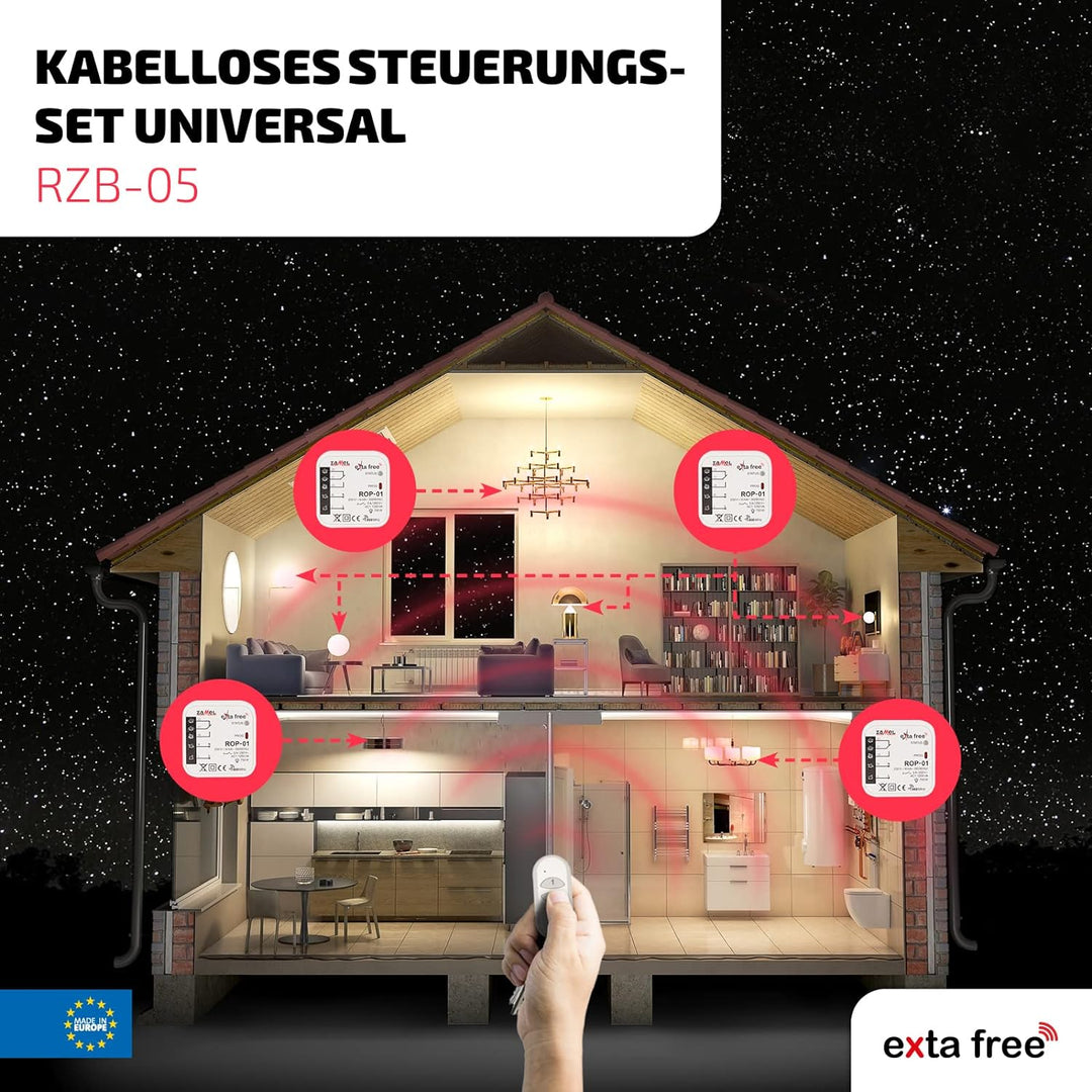 EXTA FREE RZB-05 Wireless- Steuerungsset - Universell, Weiss