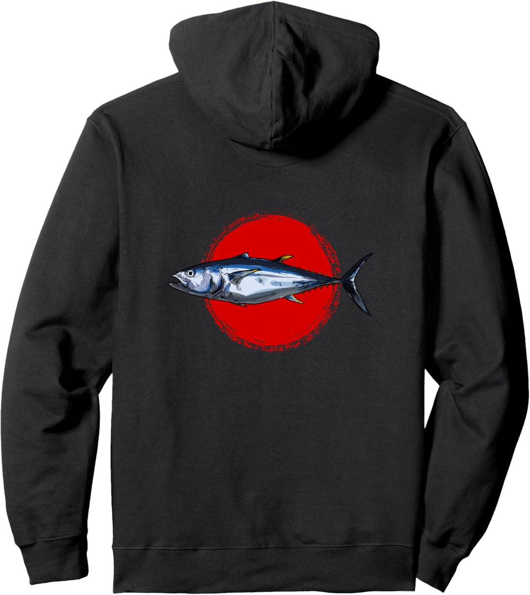 Japanischer Thunfisch Gelbflossen Tuna Bonito oder Makrele Pullover Hoodie