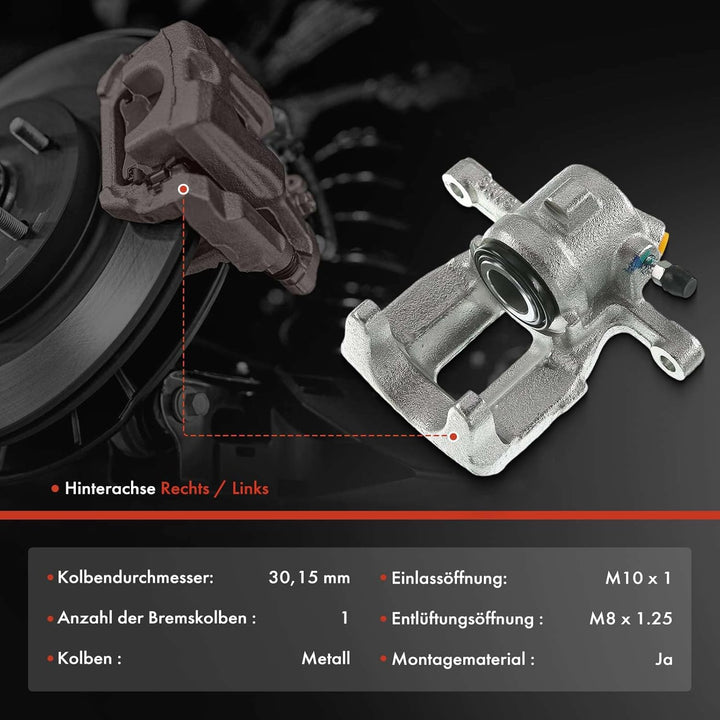 Frankberg 2x Bremssattel Bremszange Hinterachse Kompatibel mit W169 A150 A160 A170 A180 A200 2004-20
