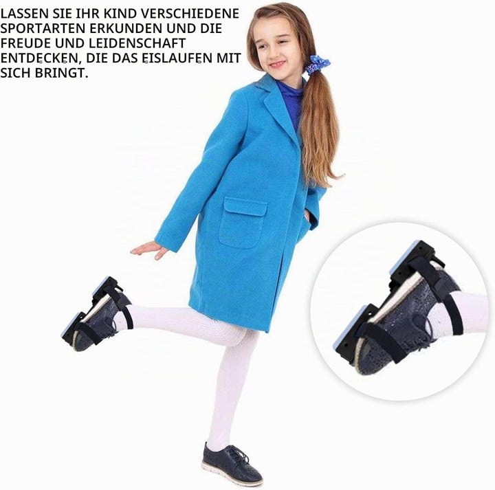 Schlittschuhe Für Kleinkinder 6,7–8,5 Zoll Verstellbare Schlittschuhe Langlebige Doppelläufer-Schlit