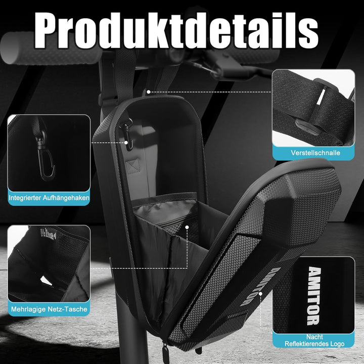 E Scooter Tasche 3L Wasserdicht Leicht mit Eva Hard Sell für Xiaomi Segway Ninebot Elektroroller, Gr