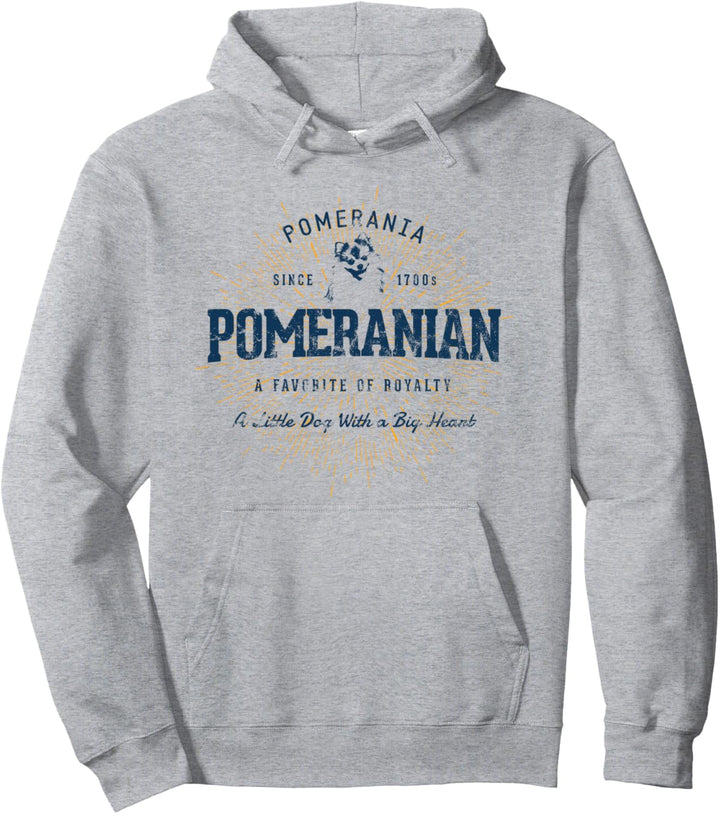 Retro Vintage Pomeranian Zwergspitz Pullover Hoodie