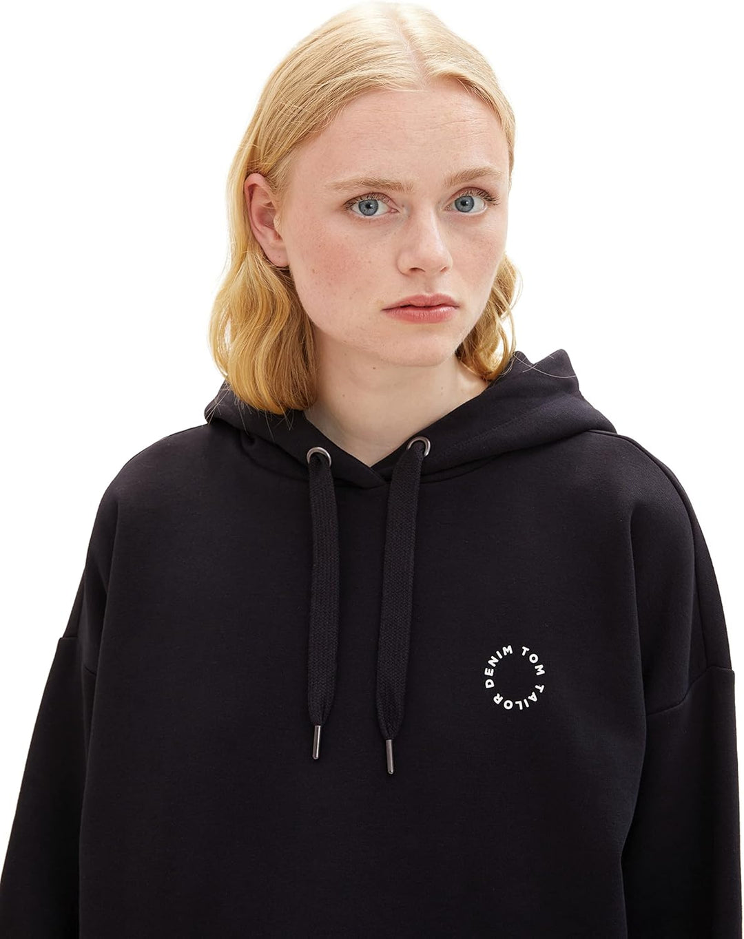 Tom Tailor Denim Damen Basic Hoodie M 14482 - Deep Black, M 14482 - Deep Black