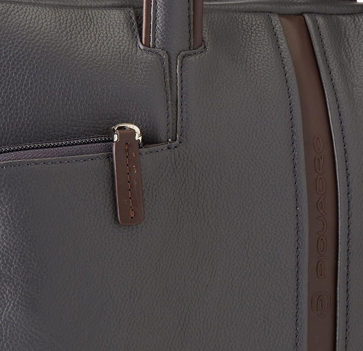 Piquadro Unisex Pc 14" CARTELLA DUE MANICI Einheitsgrösse Blu/Marrone, Einheitsgrösse Blu/Marrone