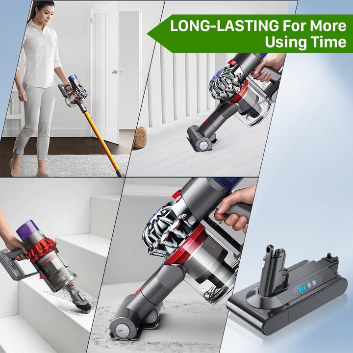 V10 Akku für Dyson V10 Serie, 8000mAh Neues Upgrade Hochkapazitäts Ersatzakku für Dyson v10 Tier/Abs