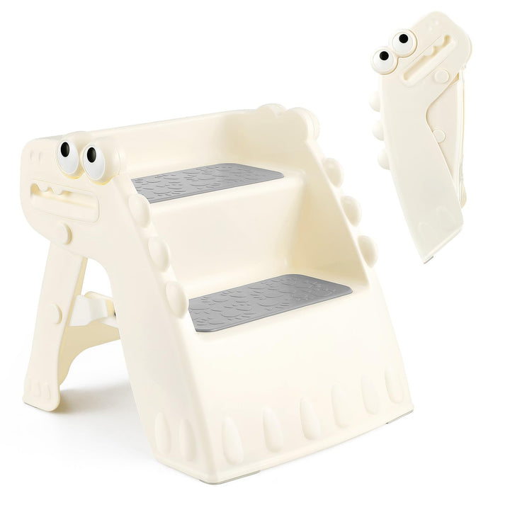 Onasti Klappbarer Tritthocker Kinder, 2-stufiger Rutschfester Hocker für Kinder, ideal für Töpfchen,
