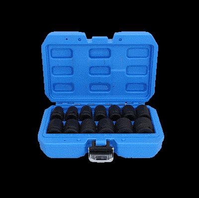 BRILLIANT TOOLS BT022620 1/2" Kraft-Stecknuss-Satz sechskant, 13-TLG, kurz [Powered by KS Tools]