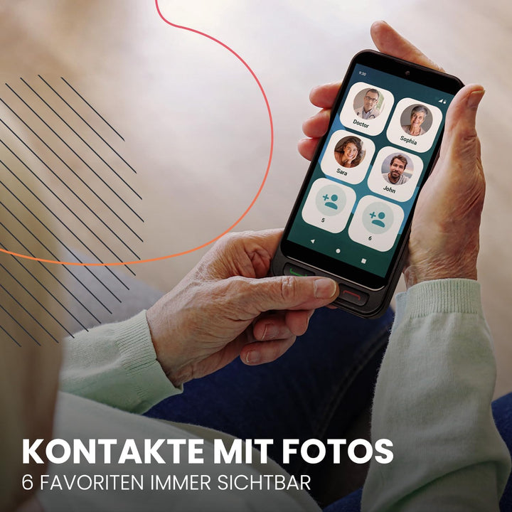 SPC Zeus 2 + Handyhülle | Smartphone für Senioren Kompatible mit App Fernverwaltung und -ortung | Ea