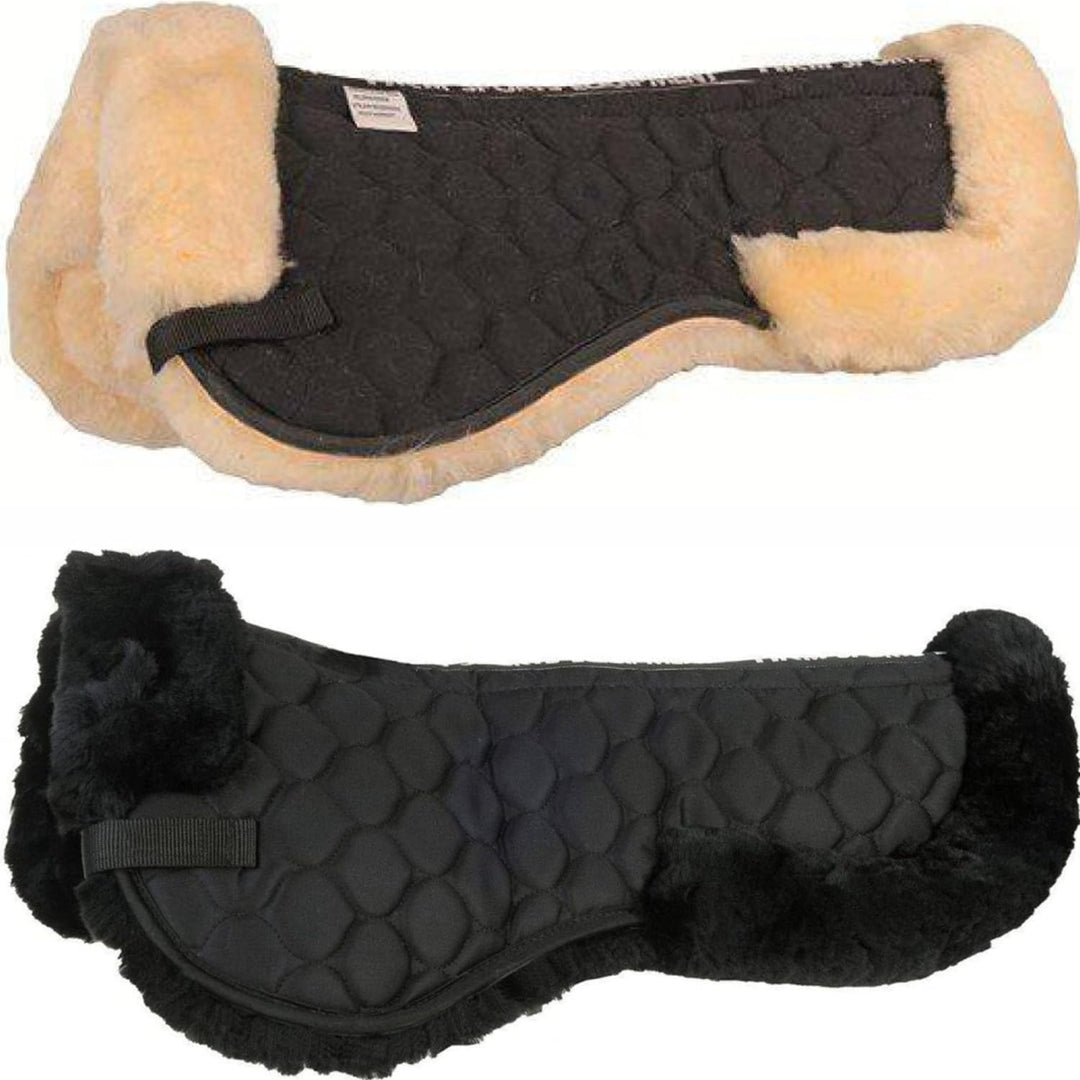 HKM Pony Echt - Lammfell - Sattelkissen Schwarz Pony, Schwarz Pony