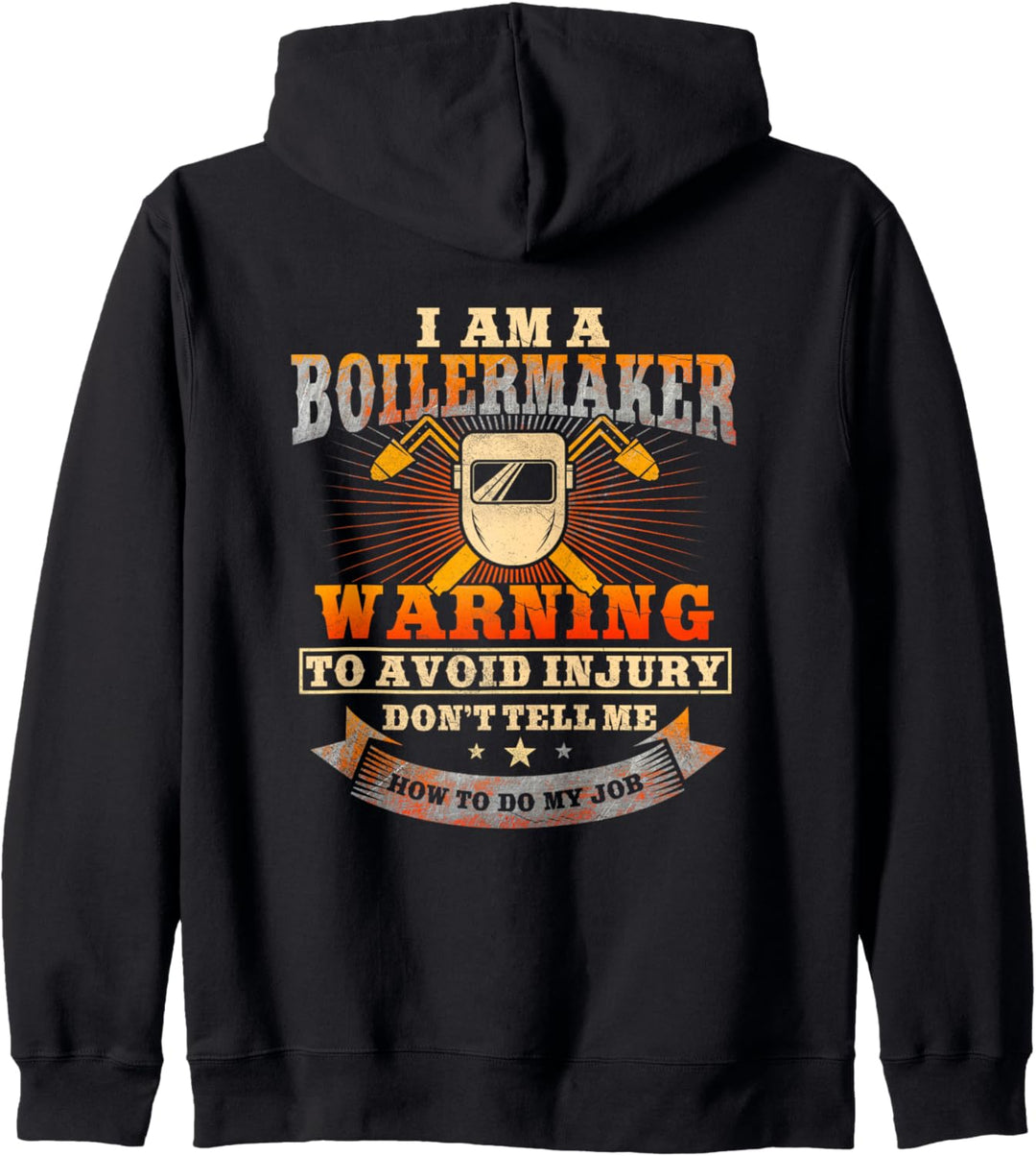 Boilermaker Design auf der Rückseite der Kleidung Kapuzenjacke