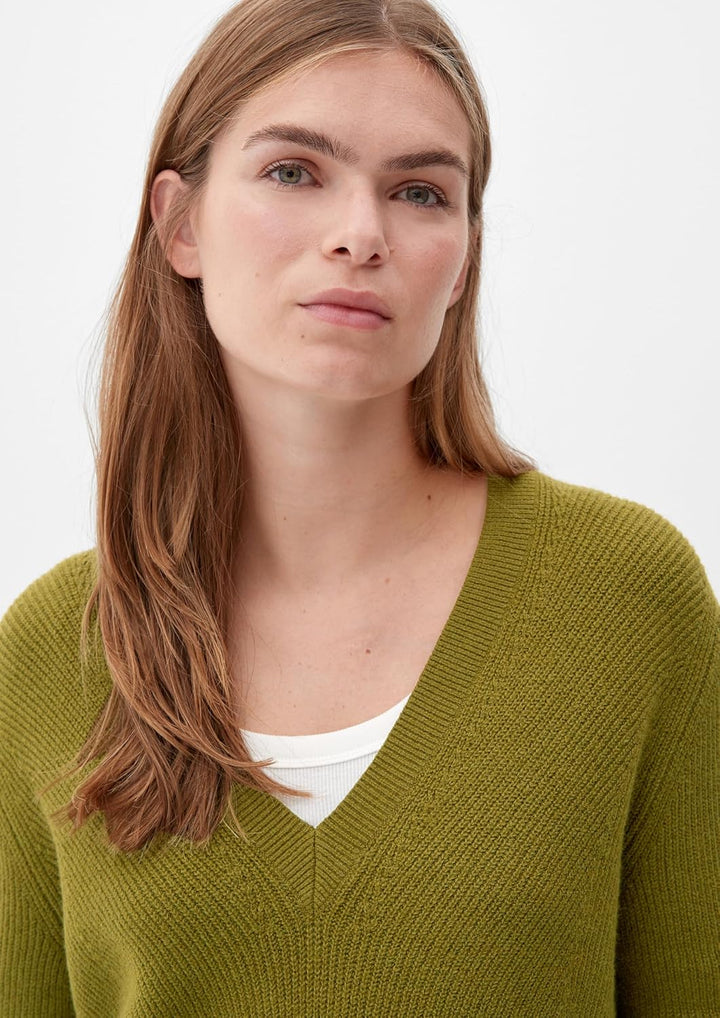 s.Oliver Pullover mit V-Ausschnitt 40 Grün, 40 Grün
