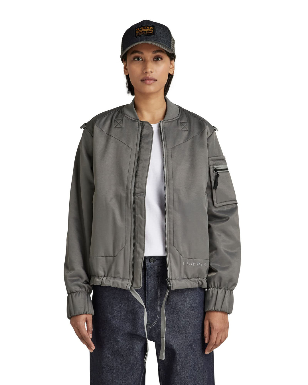 G-STAR RAW Damen Padded Bomberjacke 2.0 Grau (Granite D21019-c896-1468) M, Grau (Granite D21019-c896