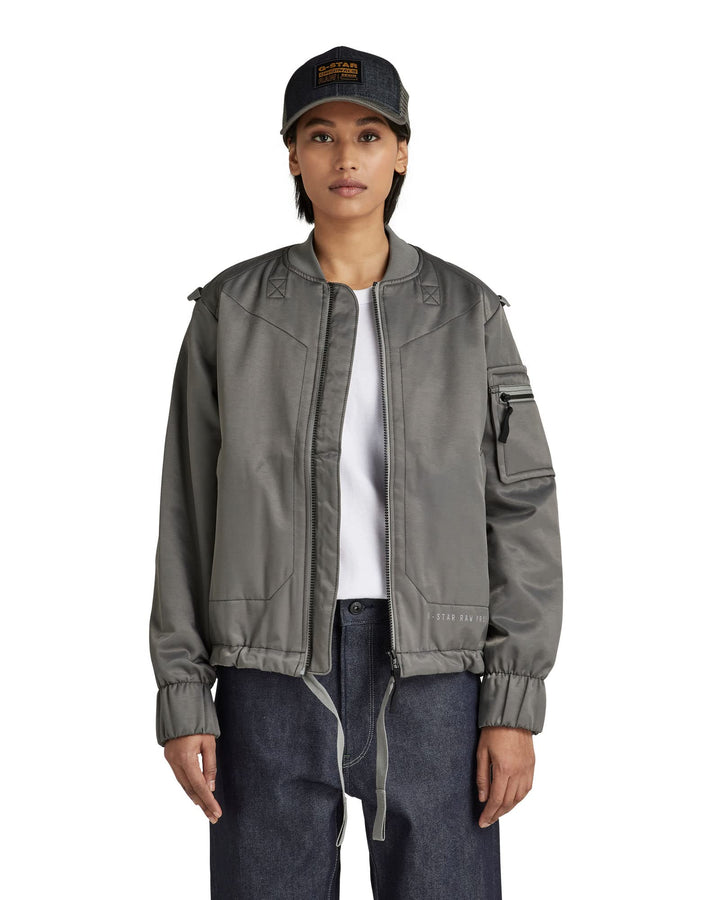 G-STAR RAW Damen Padded Bomberjacke 2.0 Grau (Granite D21019-c896-1468) M, Grau (Granite D21019-c896