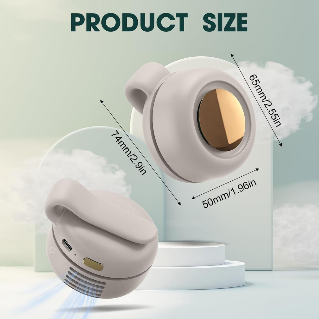 Tragbarer Clip Ventilator, Mini Ventilator mit Clip, T-Shirt Ventilator, 3 Geschwindigkeiten Leiser